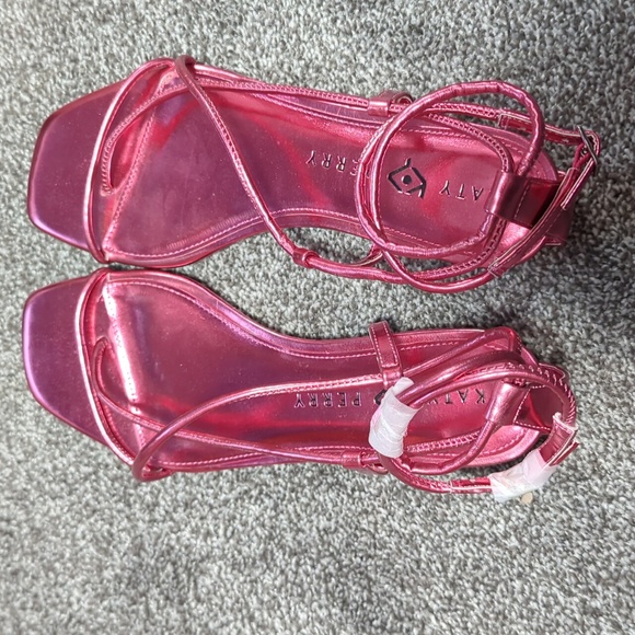 Katy Perry The Marcy Mule Sandals Metallic Pink Size 8 NEW - Picture 2 of 7